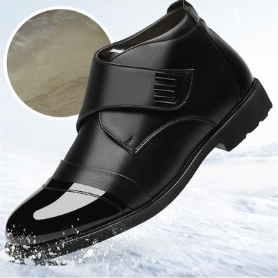 Velvet Cotton Shoes Winter Cotton Leather Shoes British Style Casual Warm Thickened Outdoor Snow Boots
