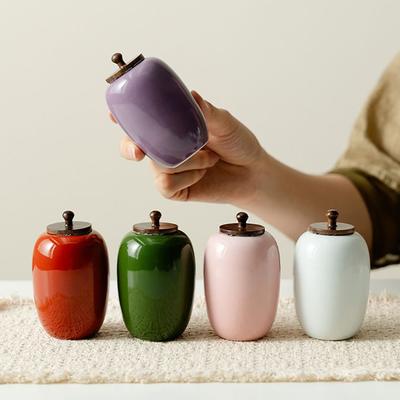 European-style Ceramic Tea Canister Colorful Multifunctional Candy and Snack Box Kitchen Nuts and Coffee Bean Herb Storage Jar