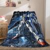 Gundam Robot Soft Flannel Blanket Lightweight Cozy Microfiber Blanket for Couch Bed LXR110