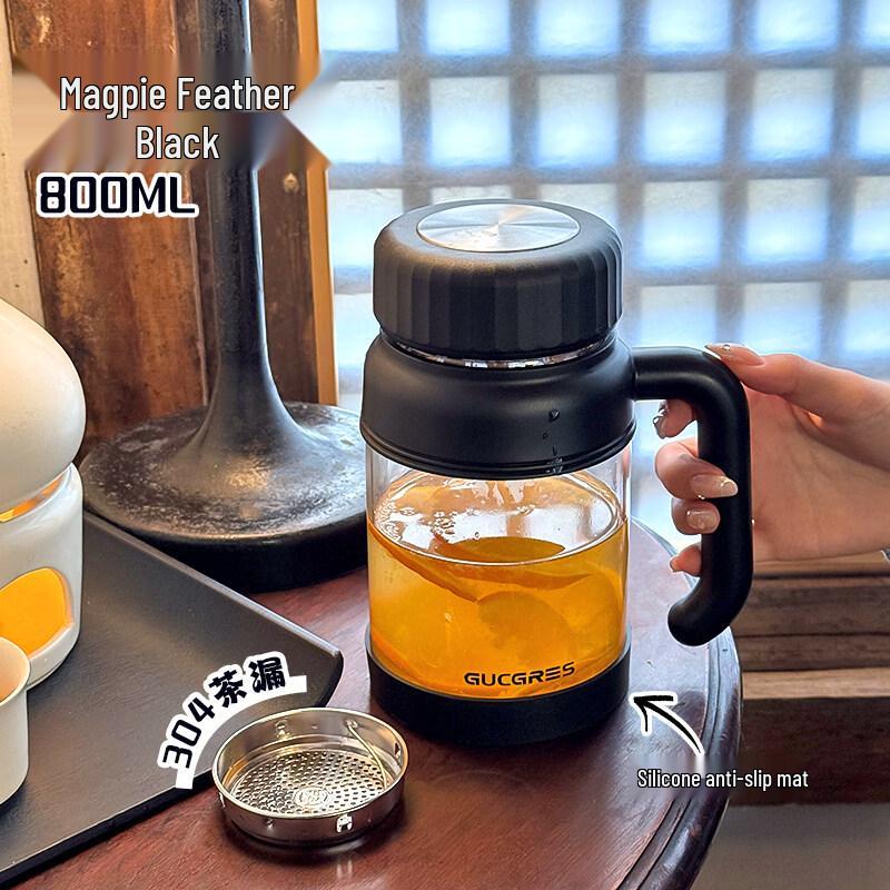 ZISIZ Simple Large Capacity Glass Water Cup