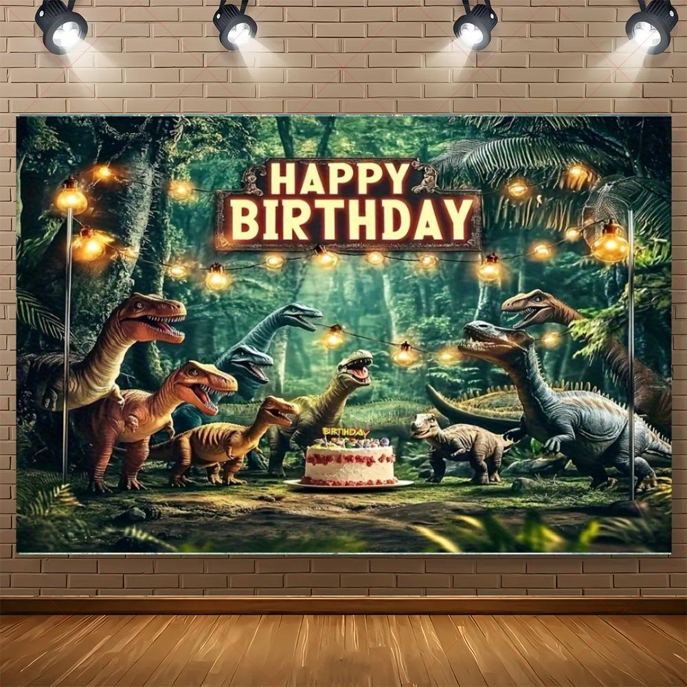 Jurassic Dinosaur Theme Birthday Party Decorations Backdrop Dinosaur Jungle Supplies Background Poster Photography Prop Kid Gift