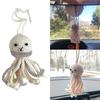 Car Interior Decoration Rearview Mirror Hanging Decor Handmade Octopus Ornament