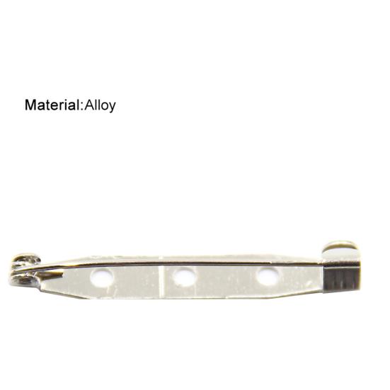 100Pcs Practical Alloy Brooch Bar Backs Safety Pins with Holes for