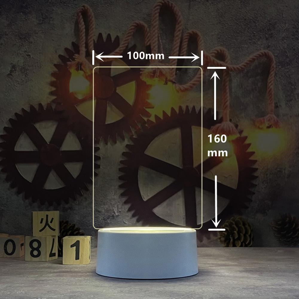 Creative Led Night Light Note Board Rewritable Message Board with Warm Soft Light USB Power Night Lamp Holiday Gift for Children