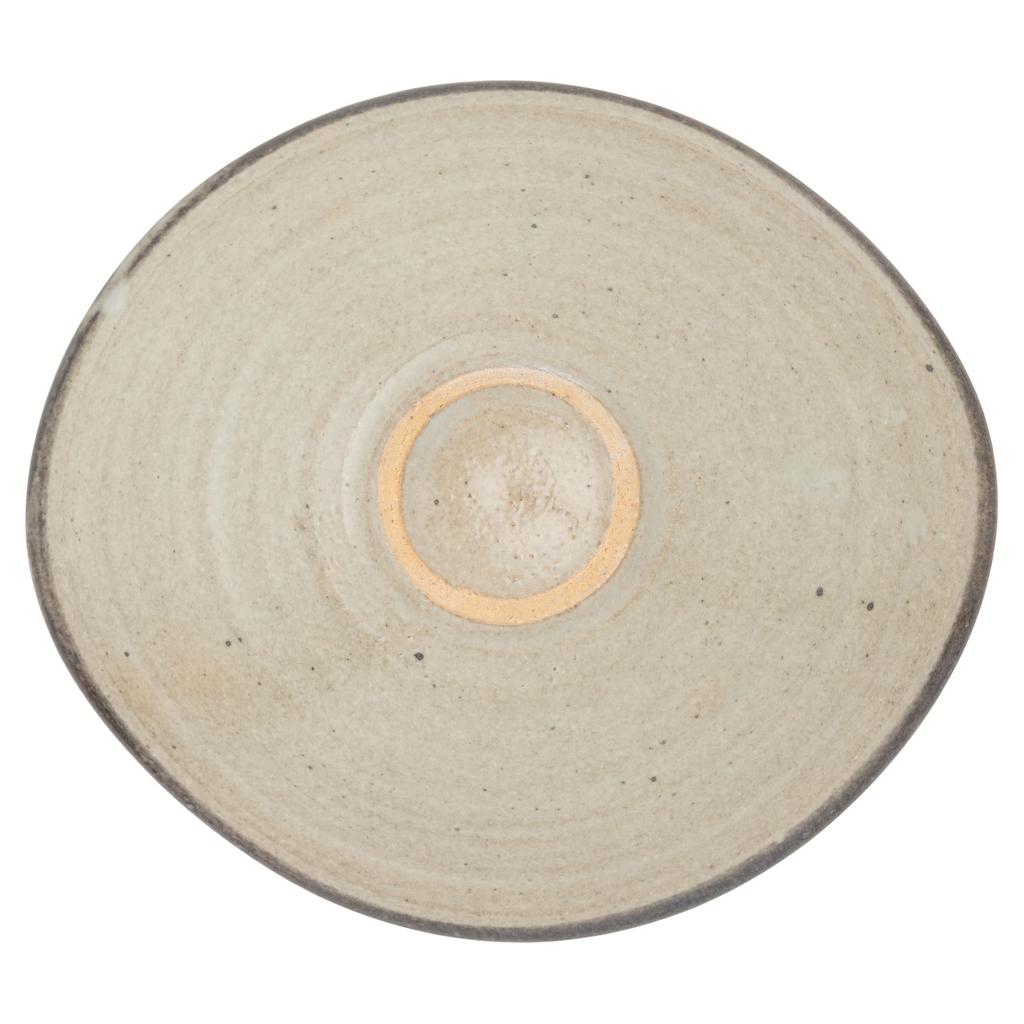 Marui Seito Shigaraki Ware Hechimon Bowl, Diameter: Approx. 16cm, River Whale Design, Beige, MR-3-4173