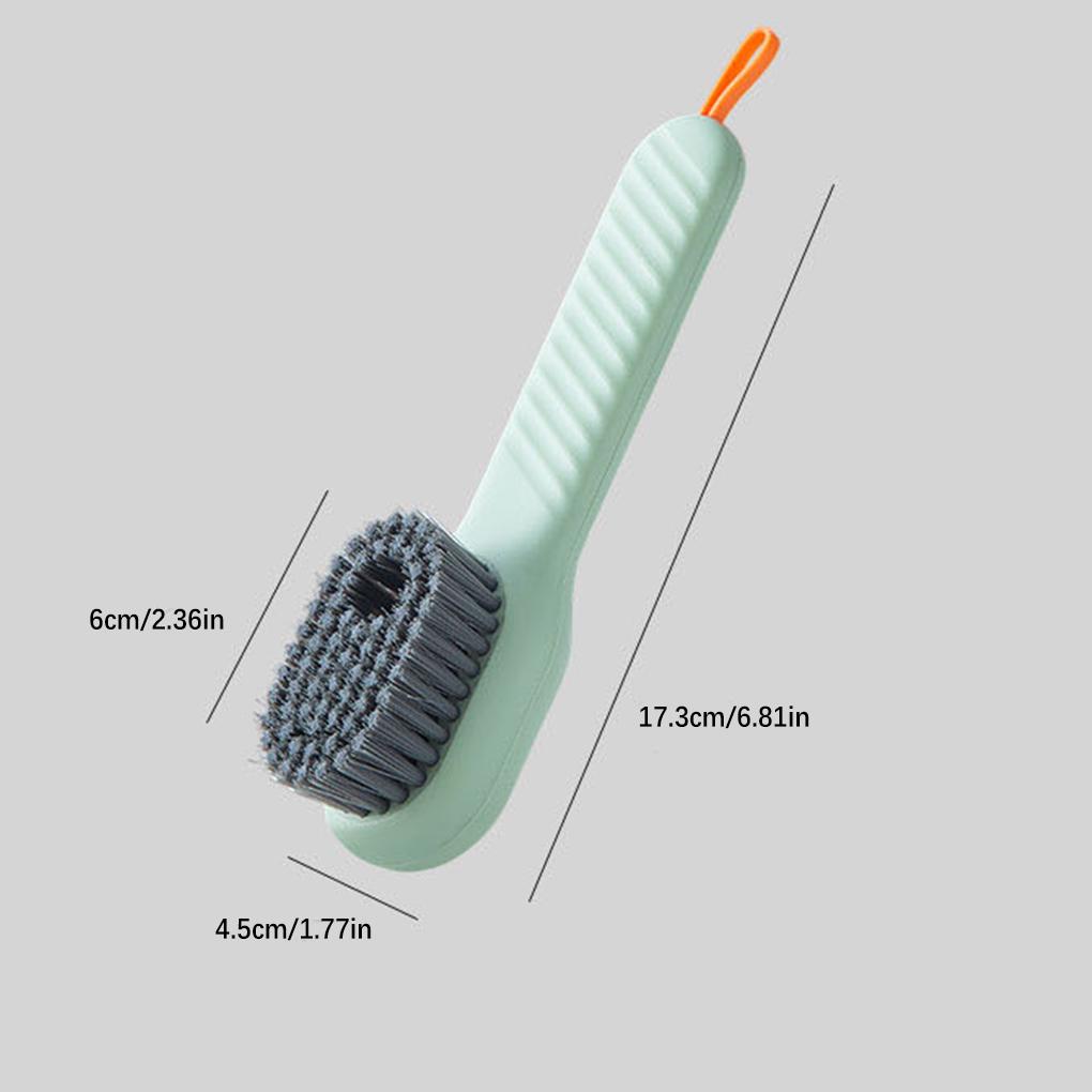 2pcs Soft-Bristled Shoe Brush Multifunctional Household Automatic Filling Liquid BrushesLong Handle Brushes Kitchen Dish Washers