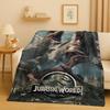 Coperta in Flanella Cartoon Dinosauro Jurassic Park 3D, Coperta Morbida Calda in Peluche per Casa Camera da Letto Letto Divano Copertura Ufficio Campeggio