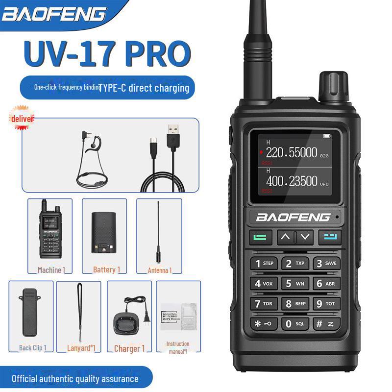 Baofeng UV-17 PRO Walkie-Talkie with Type-C Charging for Outdoor Adventures