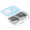 4Pcs Stainless Steel Small Snack Containers Leak Proof Food Storage Containers Fruit Snack Box for Indoor Office Outdoor Travel