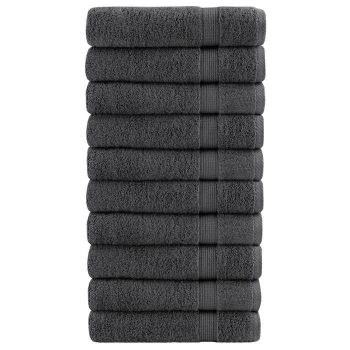 VidaXL Serviettes de Douche de qualité Supérieure 10 pcs, Draps de Bain, Serviettes d'Invité, Serviettes de Salle de Bain 137162