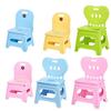 Children Plastic Folding Step Stool With Backrest