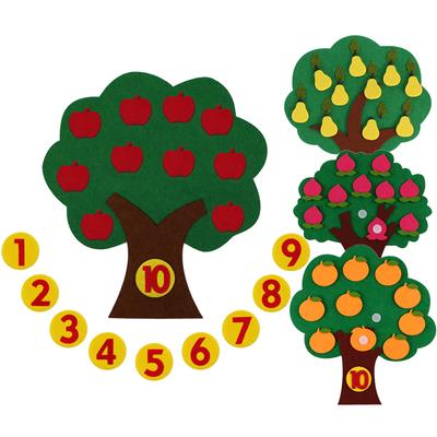 1 Stück Obstbaum Filz Kinder Puzzle Vlies Digital Montessori Spielzeug Frühe Kindheit Intellektuelle Bildung Baby Tos TMZ