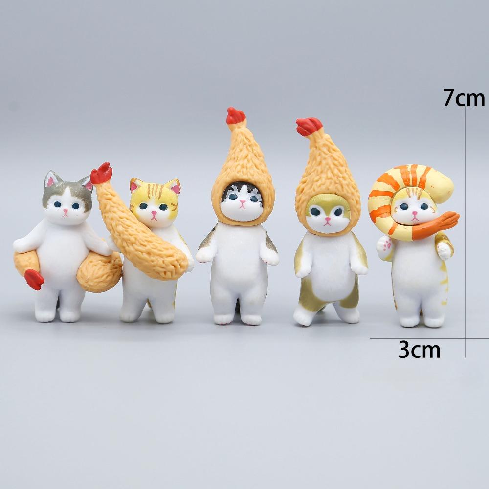 

Cute Happy Cat - Car Desktop Decoration with Sea Habitants 5pcs