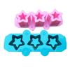 3-Cavity Pentagonal Star Silicone Mold, DIY Non-Stick Easy Detach Mold for Succulent Planter Cement Gypsum Ice Craft Making