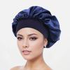 Shower Wide Brim Elastic Satin Hair Care Cap - Women's Sleep, Salon, and Shower Use