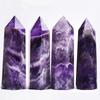 Natural Stones And Crystal Single Point Wand Reiki Healing Rose Quartz Amethyst Tower Mineral Polished Stone Crafts Home Decor