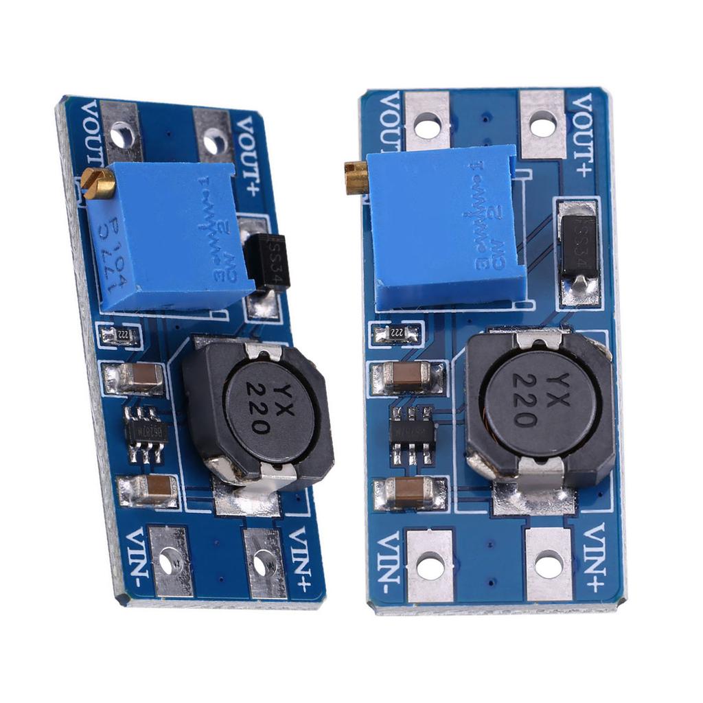 2PCS DC To DC Voltage Step Up Module Adjustable Boost Converter Power Supply Module 2A