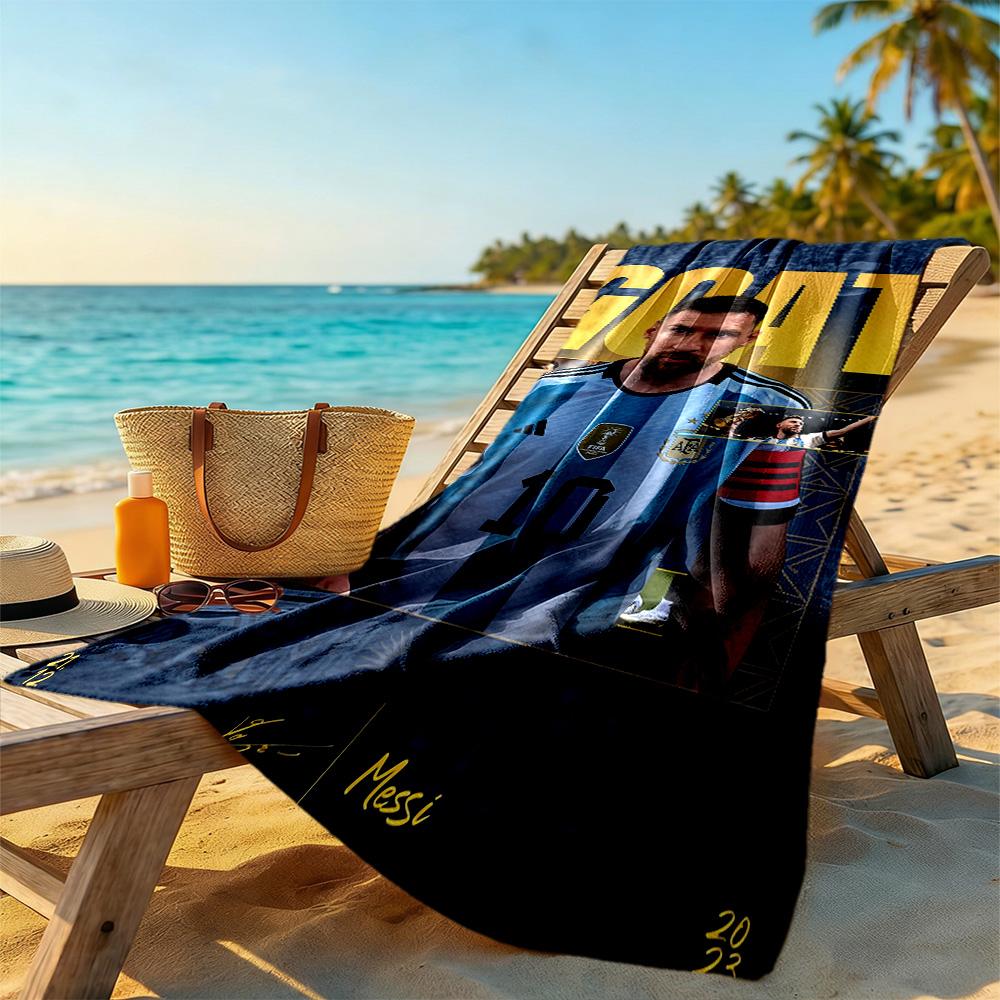 Messi Beach Towel Super Soft & Absorbent Comfortable Lightweight Ideal for Travel, Outdoor, Swim, Pool, Yoga, Surf, Camping, Hiking, Gym, Gift, Holida