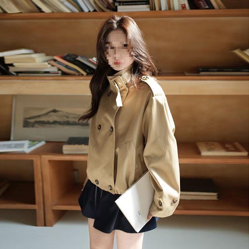 Korean Retro Lapel Single-Breasted Trench Coat - Versatile Spring/Autumn Women's Jacket