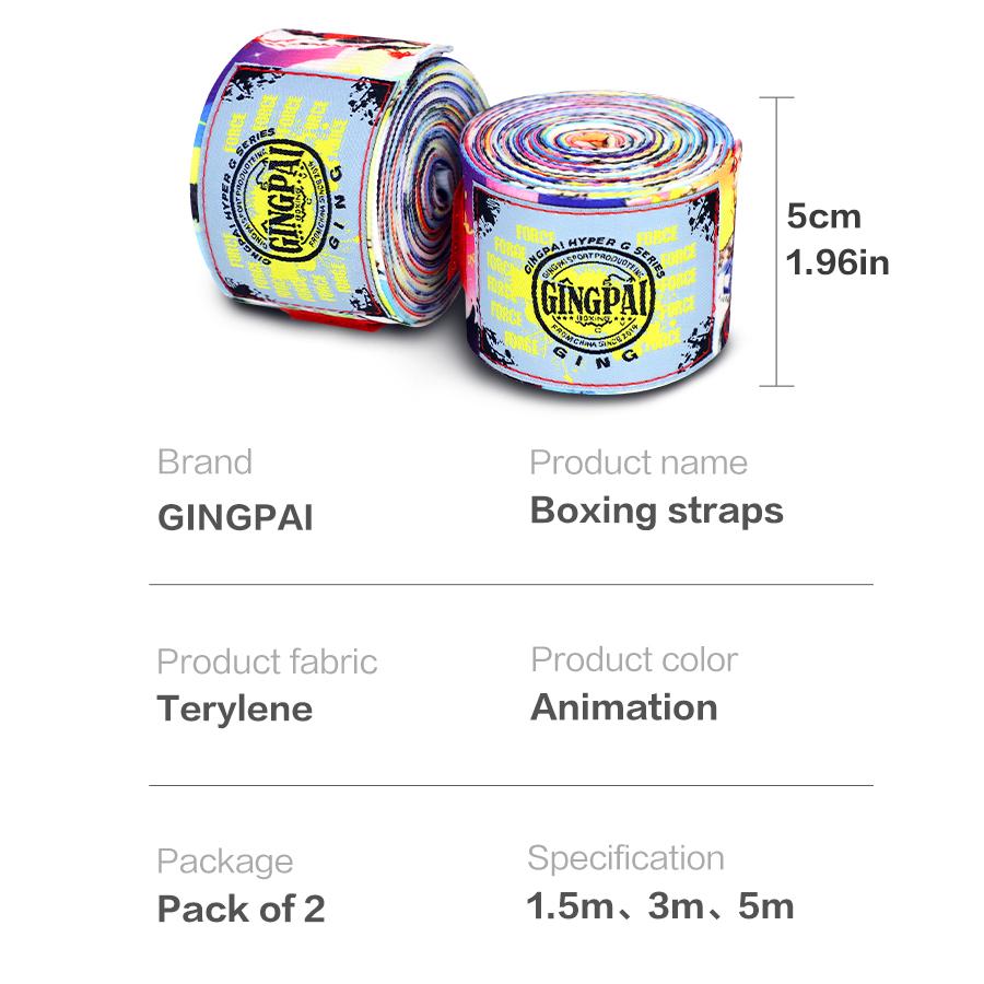 1.5M 3M 5M Elastic Boxing Bandage Professional Hand Strap for Muay Thai Sanda Men Women Training Support