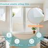 Floral Window Privacy Film Waterproof Frosted Static Cling Non-Adhesive Glass Door Privacy Film for Bathroom Bedroom Kitchen