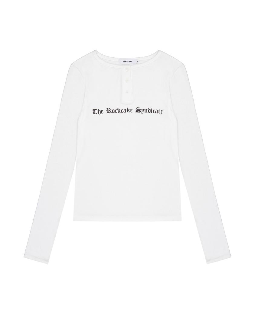 ROCKCAKE Syndicate Henly Neck Top - White