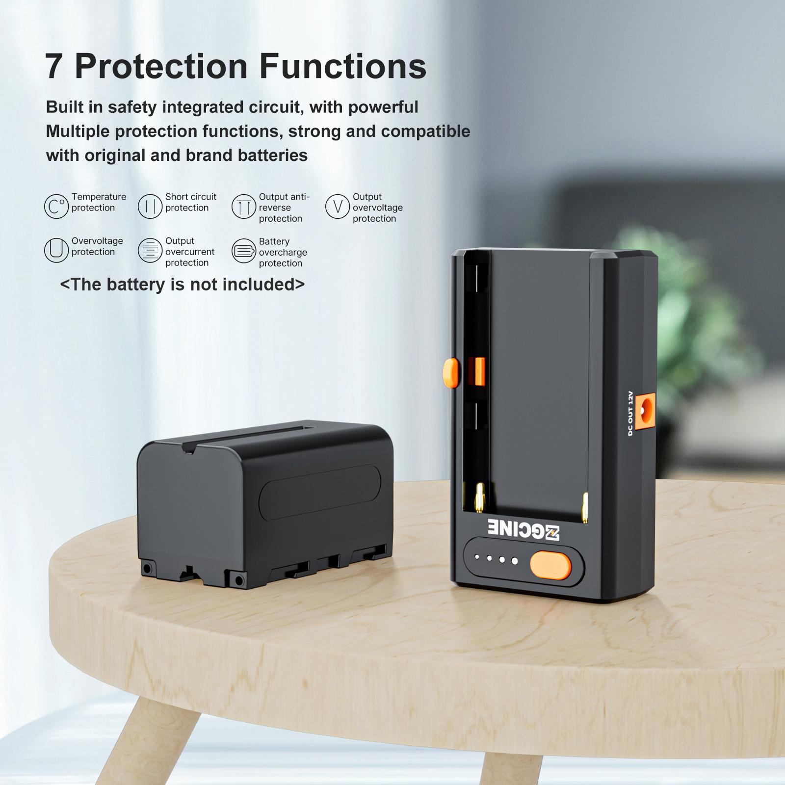 ZGCINE NPF-02 Переходная пластина для зарядного устройства серии NP-F с двунаправленным — фото 6