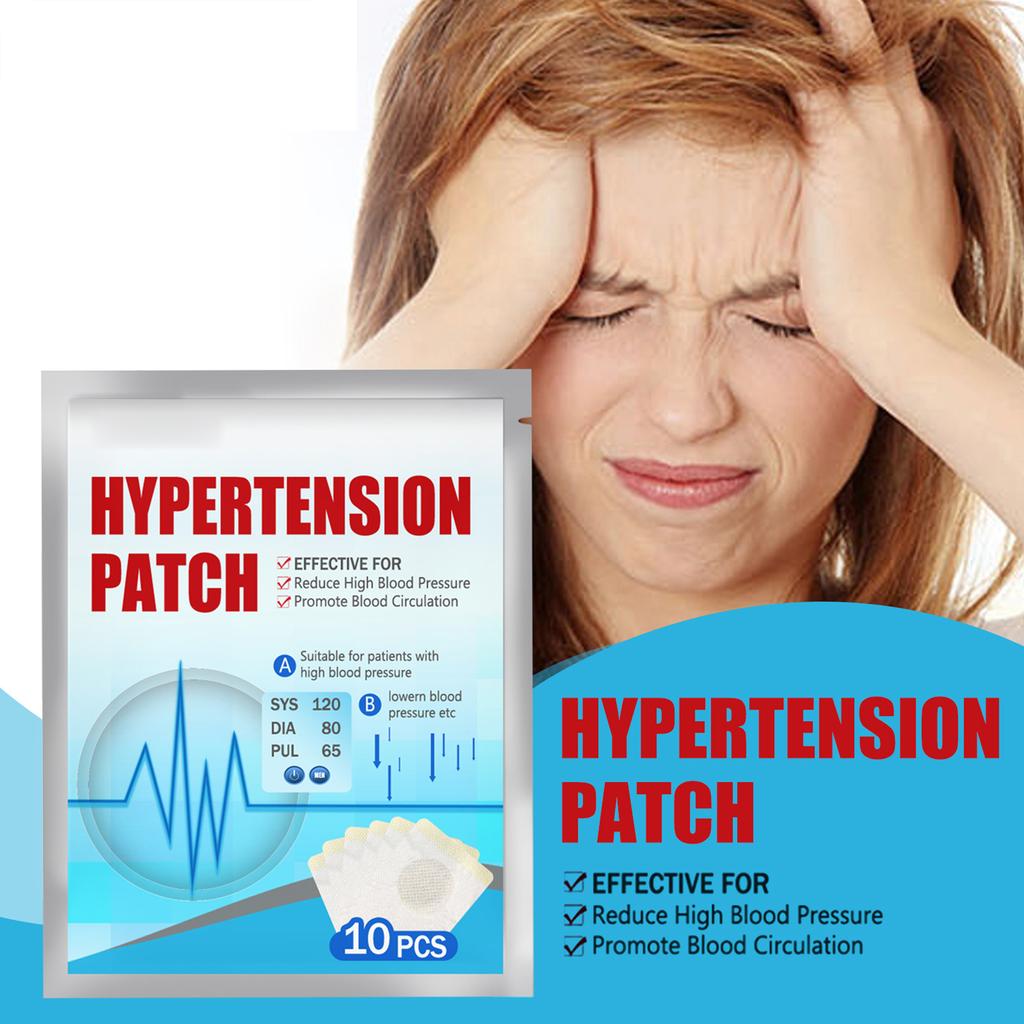10Pcs Hypertension Patches Extract Lower Blood Pressure Promote Blood Circulation Hlth Care