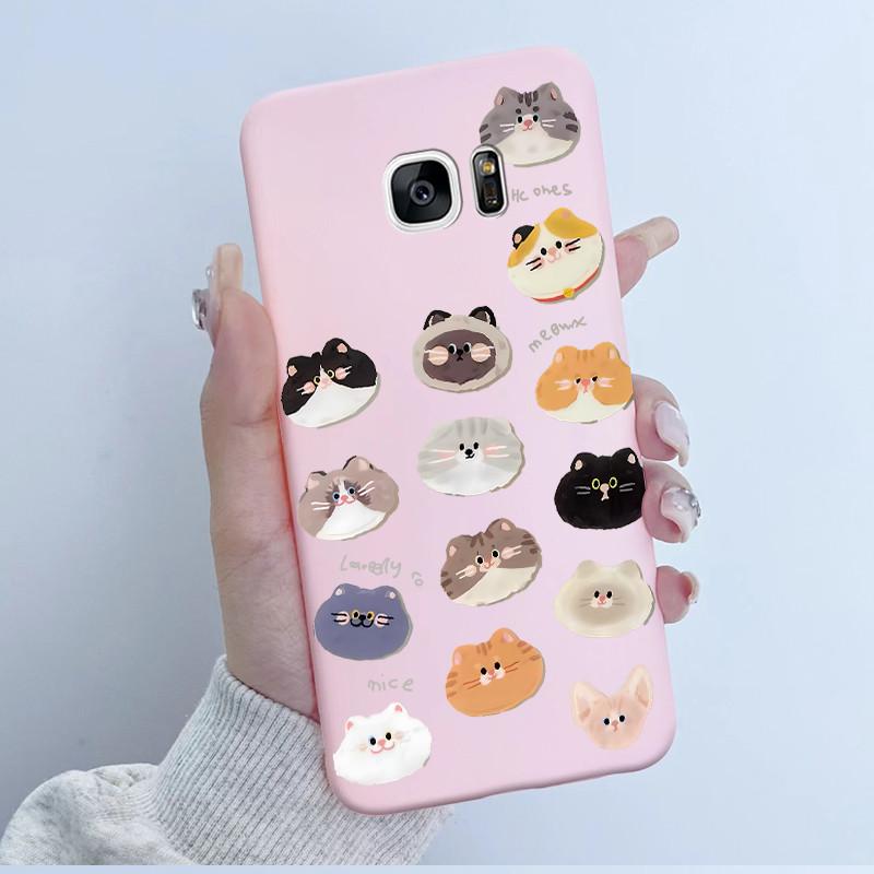 For Samsung Galaxy S7 S7Edge Case Soft TPU Silicone Cover Cute Astronaut Panda Phone Case For Samsung S7 S 7 Edge Coque Funda