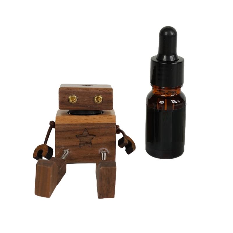 Handmade Wooden Car Decors With Magnetic Base And Swinging Limbs Dashboard Ornament For Home Office Gifts