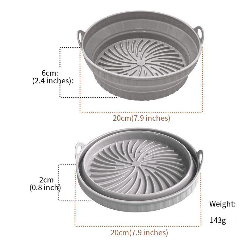 Air Fryer Mat Mmultifunctional Silicone Microwave Oven Baking Tray Mat Heat-resistant Reusable Foldable Space Saving Convenient