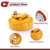 HEROFFIX TRINITY EXCAVATOR LOCK GAS CAP WITH 2 KEYS Silver-Tone Red Yellow