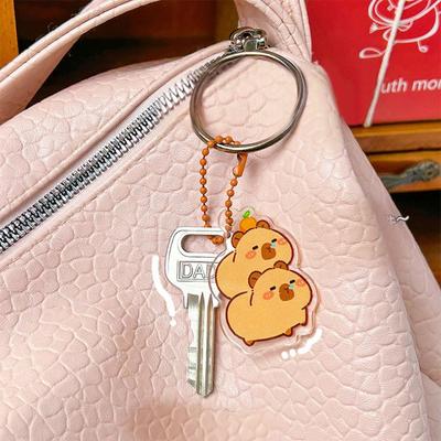 Creative Capybara Bag Hanging Acrylic Capibara Pendant Fashion Capybara Keychain  Kids