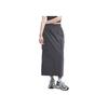 New MLB Casual Long Skirt Women's Gray 3FSKB0253-43CGD