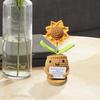 Knitted Wool Heart Potted Plant Handmade Simulation Flower Study Desktop Decorations Living Room Decorations