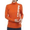 Admiral Golf Women's Classic Brushed Turtleneck Shirt with Side Logo, Orange, ADLA378