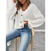 Women's Machine-woven Sweater, Women's Simple Short-sleeved Buttoned Coat, Sweater Cardigan