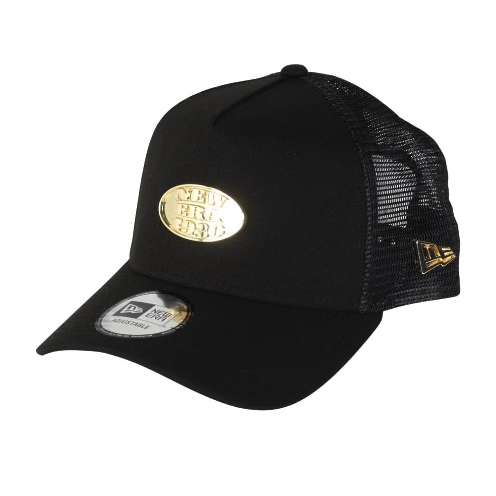 New Era Czapka siatkowa z bawełny, bez metalu, rozmiar uniwersalny 940AFTR METAL PLATE BLK GLD 251 NER36C3777 9FORTYA-Frame Plate, Czarno-złota, (14388622)