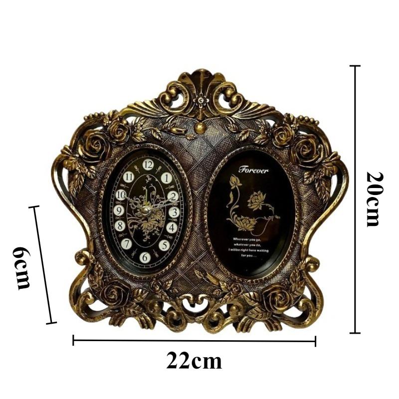 

Vintage Table Clock European Style Luxury Desk Clock Classical Crown Desktop Alarm Clocks Living Room Decorative Accessories