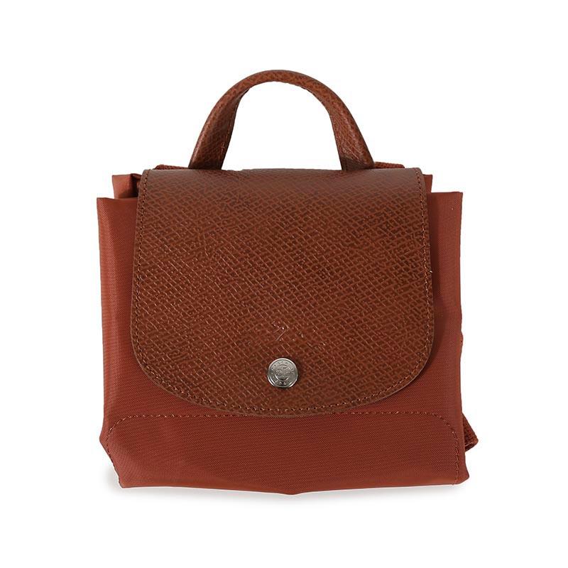 Longchamp Le Pliage Green Practical Portable Foldable Recycled Canvas Backpack Women Backpack Chestnut 1699919404