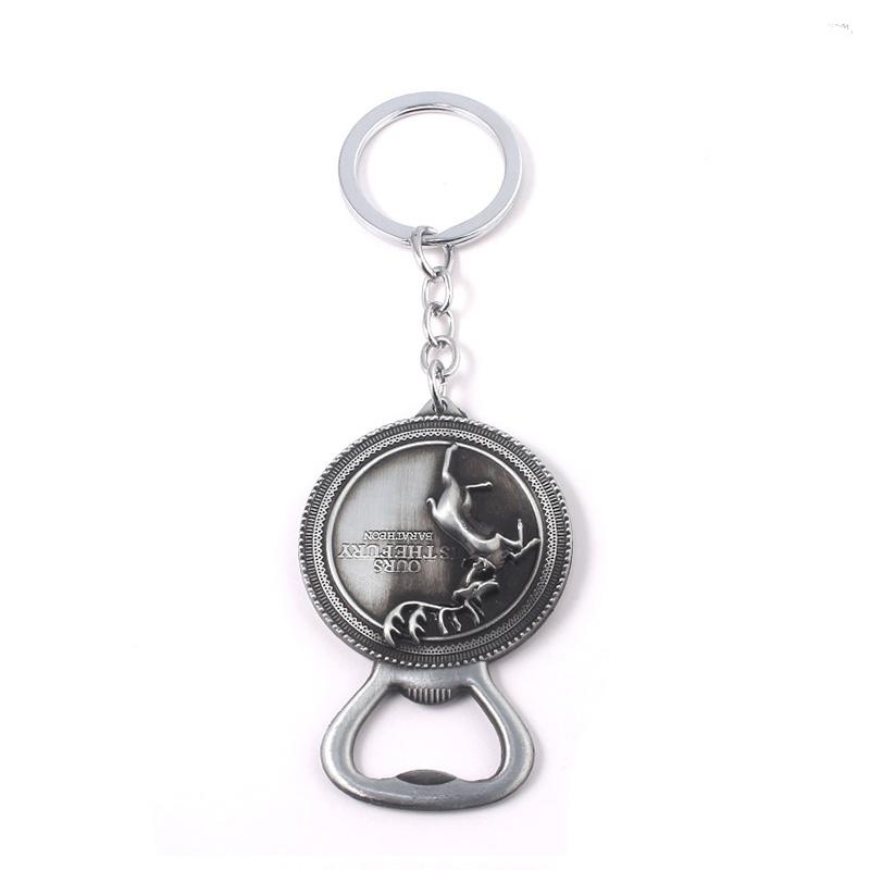 Classic Movie Dragon Shape Keychain Wolf Head Pendant Fashion Trend Bottle Opener Keyring for Fan Collectible Accessories