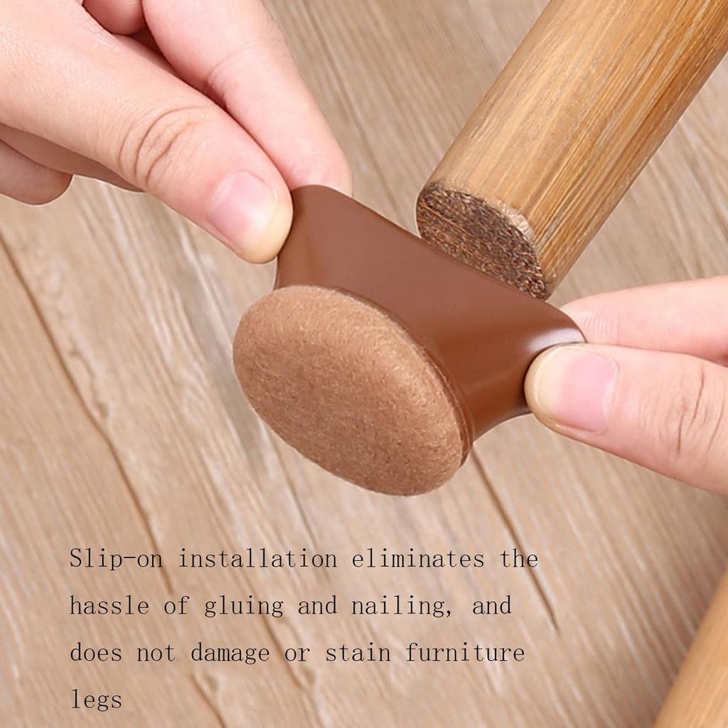 8Pcs Chair Leg Covers for 30-40mm Legs Noise Reducing Furniture Feet Caps Round Anti-Slip Floor Guards for Home