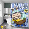 Cute L-labubu Cartoon Shower Curtain Bath Curtain Print Polyester Fabric Waterproof Bathroom Curtains With Hooks Bath Screen