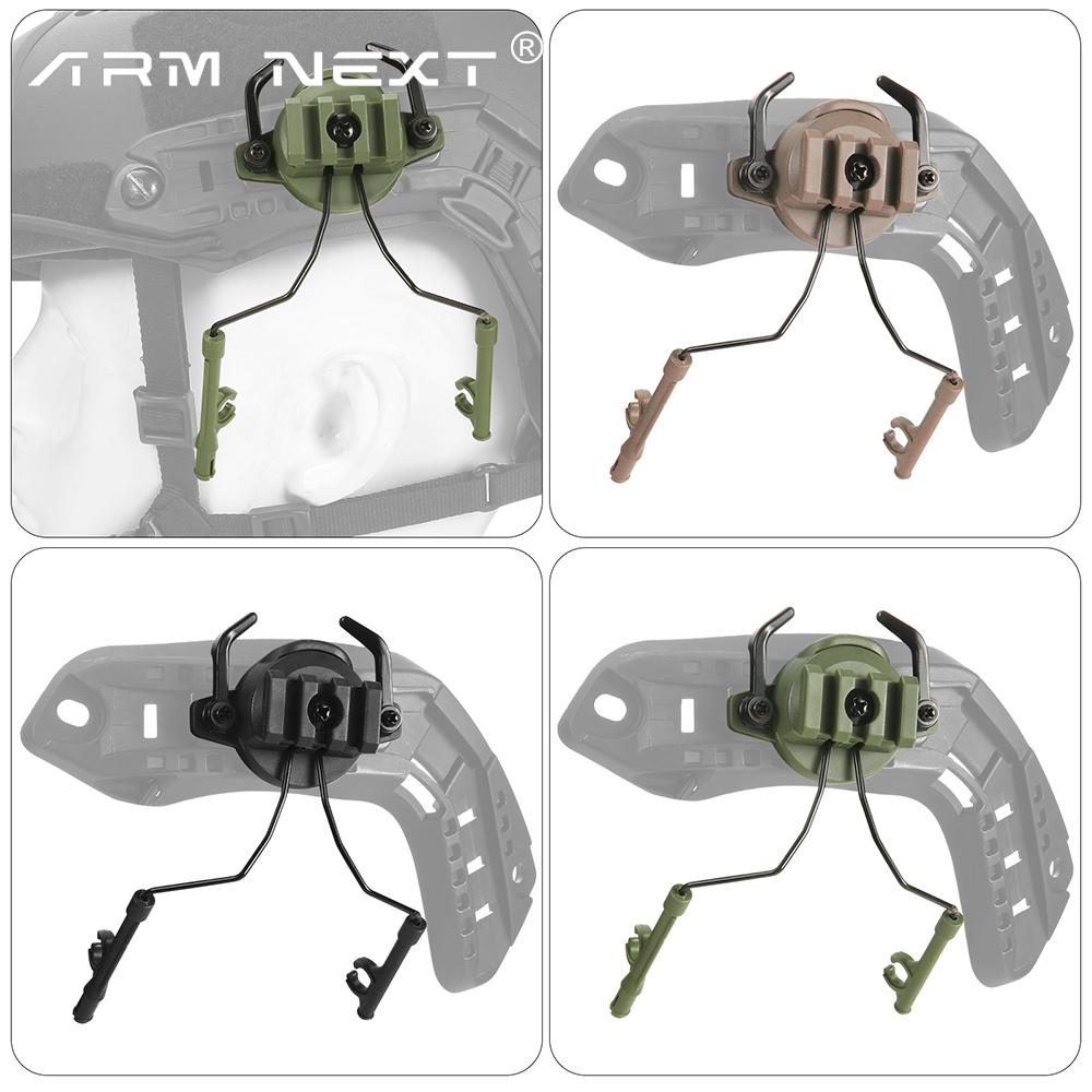 Tactical Headset Support Helmet Rail Suspension Adapter Fast Rail Mounts 360 Rotation Airsoft Paintball Headset Holder Bracket