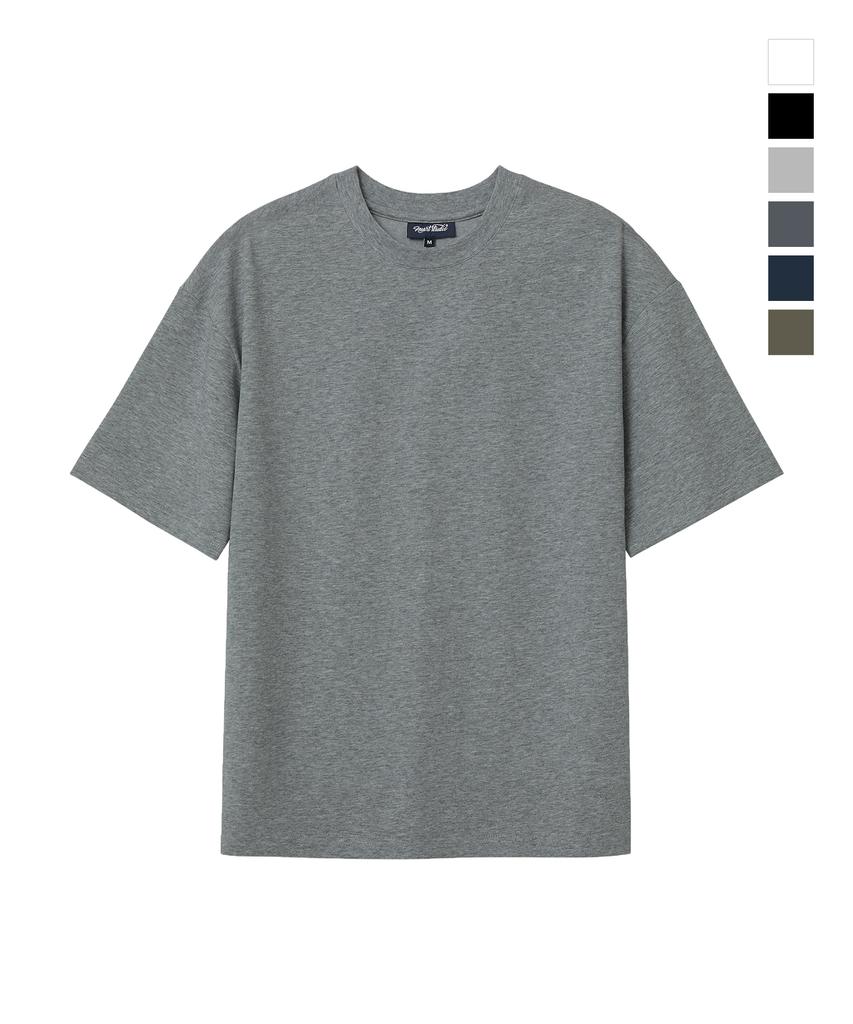 Nuateuseutyudio Basic Plain Cotton Round Neck T-Shirt (4 Types)