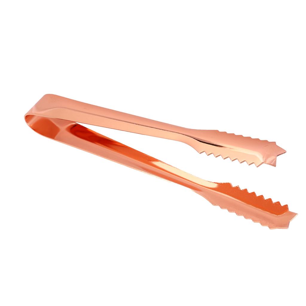 Edelstahl Eiszange Lebensmittelzange mit gezahnter Spitze für Heimparty Bar RestaurantgebrauchKupfer