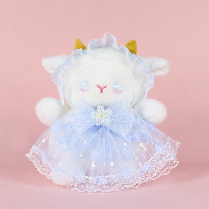 Lolita Little Lamb Plush Toy - Cute White and Pink Adorable Doll, Perfect Girls' Birthday Gift