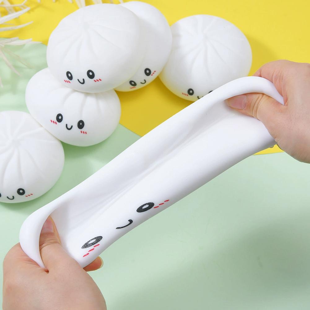Colorful Dumpling Squishes Stress Balls Squeeze Dough Ball Squishy Bun Anxiety Relief Adult Squeeze Toy Anti Stress Adhd Add