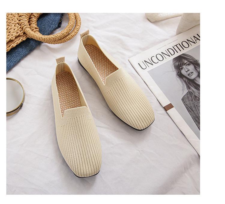 

Женские лоферы из сетки с мягкой подошвой и балетками с закрытым носком, туфли-лодочки без шнуровки на мелкой подошве 36 бежевый