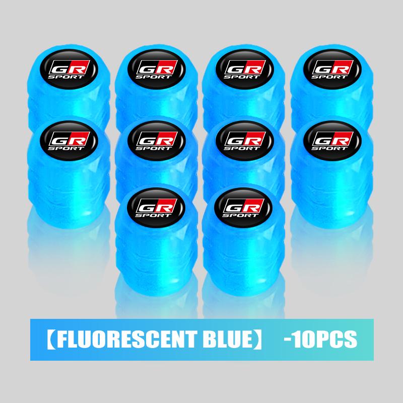 

For Toyota 4/6/10Pcs Car Styling Fluorescent Tire Valve Caps Auto Exterior Accessories GRsport Yaris Corolla Rav4 CHR Auris
